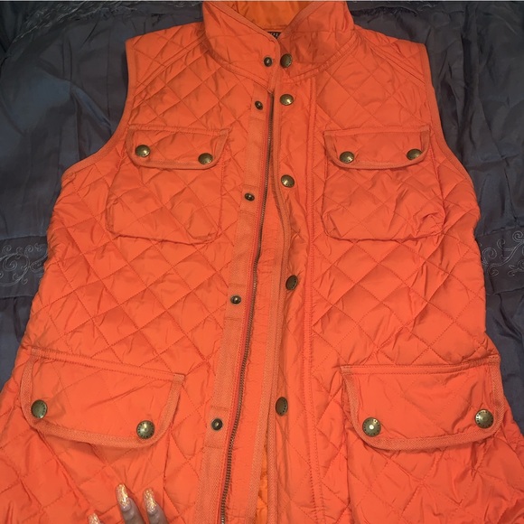 orange polo vest